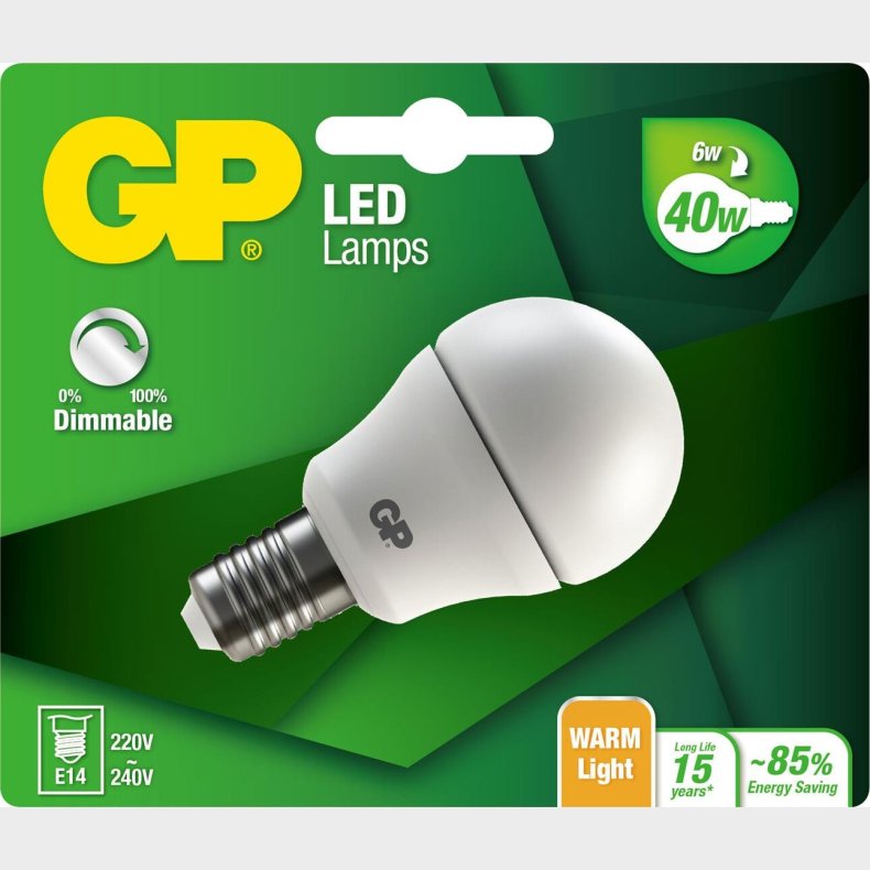 Gp - Led Pre - Mini Globe - E14 Dmpbar 6w 40w 470 Lumen