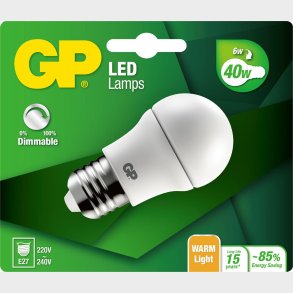 Gp - Led Pre - Mini Globe - E27 Dmpbar 6w 40w 470 Lm