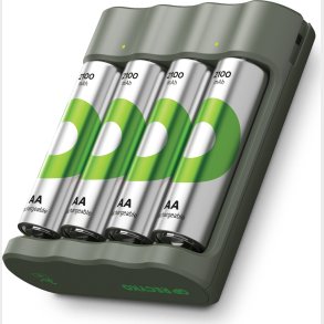 Gp - Recyko Batteri Oplader B441 Usb + 4xaa 2100 Mah Batterier