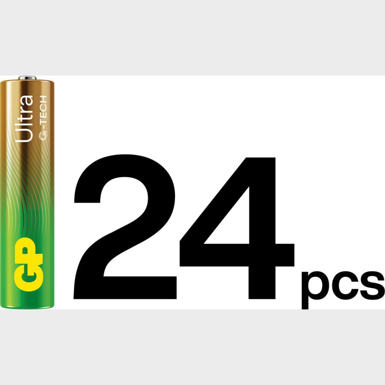 Gp - Ultra Alkaline Batterier - Aaa 24au Lr03 1.5v - 24 Stk