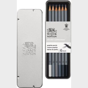 Grafitblyanter - Studio Collection - Winsor & Newton - 6 Farver