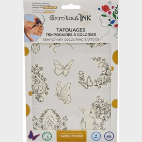 Grim Tout - Ink Stencil Til Tatoveringer - Flower Power