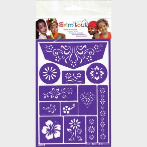 Grim Tout - Stencil Til Teatersminke - Blomster