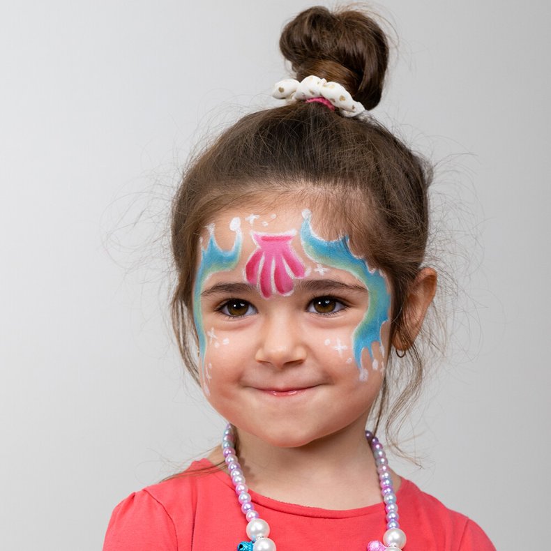 Grim Tout - Teatersminke - 4 Farveblyanter - Splash Nature By Grimtout