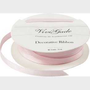 Grosgrainbnd - B 6 Mm - Lyserd - 15 M