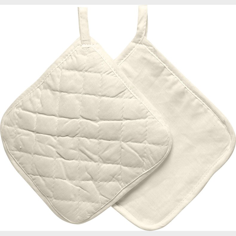 Grydelapper - Lys Natur - 20x20 Cm - 4 Stk