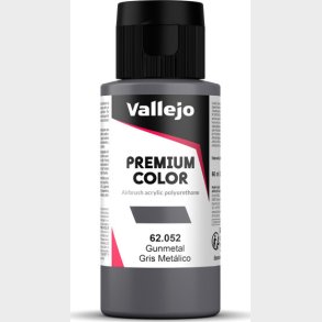Vallejo - Premium Airbrush Maling - Gunmetal 60 Ml