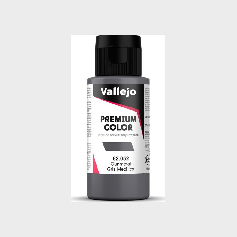 Vallejo - Premium Airbrush Maling - Gunmetal 60 Ml