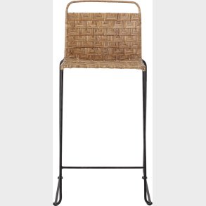 Bloomingville - Gunnel Barstol Med Rygln - Natur - Rattan - Flet