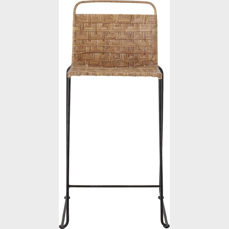 Bloomingville - Gunnel Barstol Med Rygln - Natur - Rattan - Flet