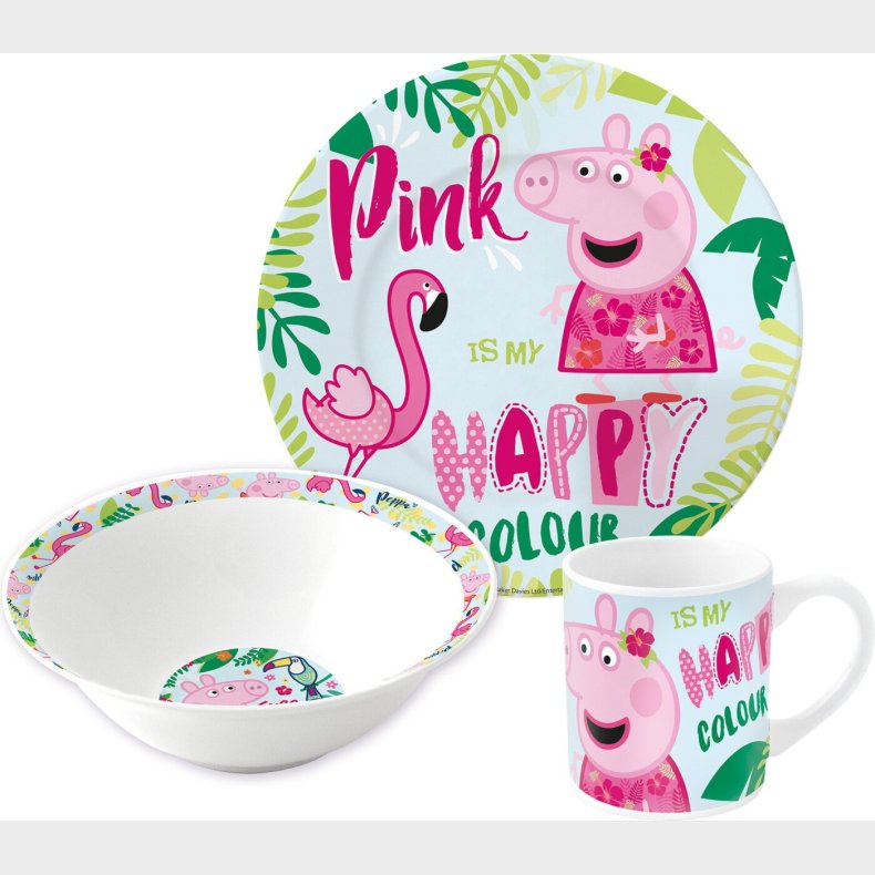 Gurli Gris - Service S�t Til B�rn - Tallerken, Fad Og Krus - 3 Dele