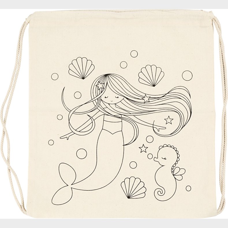 Gymnastikpose - Havfrue - Str. 37x41 Cm - 110 G - Lys Natur - 1 Stk.