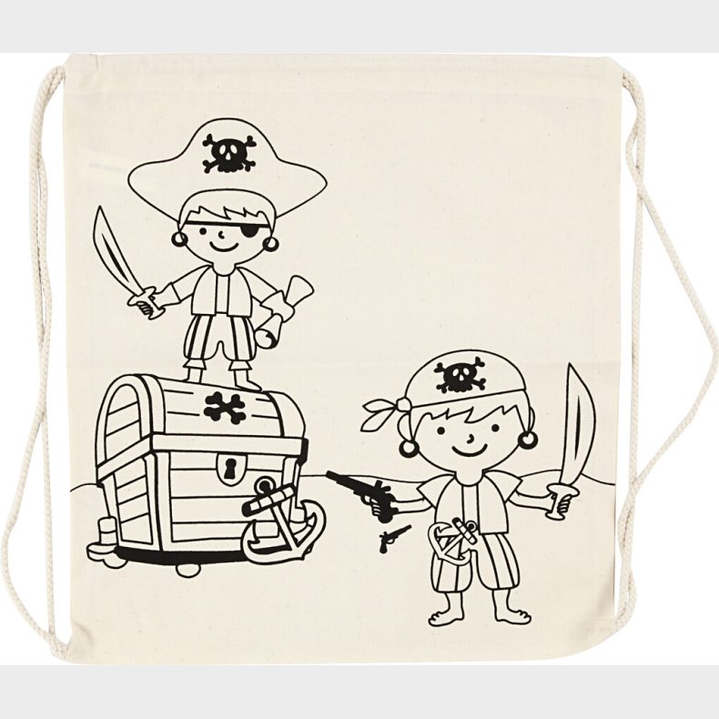 Gymnastikpose - Pirater - Str. 37x41 Cm - 110 G - Lys Natur - 1 Stk.