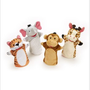 Melissa & Doug | Hnddukker - Safaridyr, 4 stk.