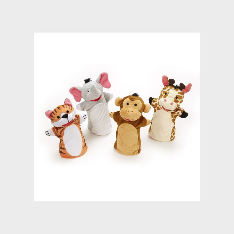 Melissa & Doug | Hnddukker - Safaridyr, 4 stk.