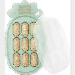 Haakaa - Pineapple Silikone Snackbakke - Pea Green - 9 X 25ml