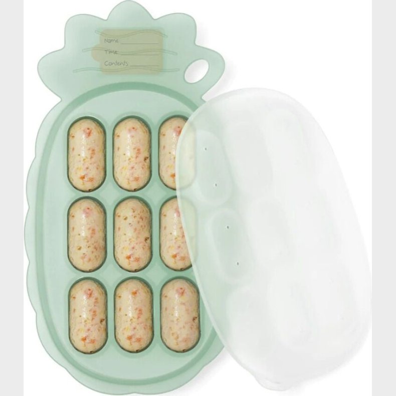 Haakaa - Pineapple Silikone Snackbakke - Pea Green - 9 X 25ml