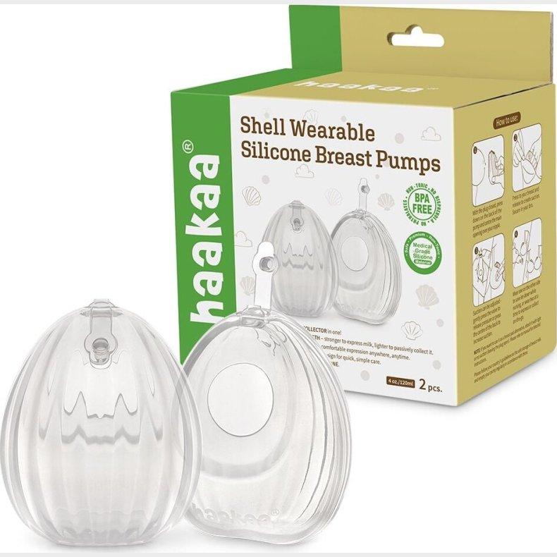 Haakaa - Shell Wearable Silicone Breast Pumps - 120 Ml - 2 Pcs