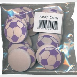 Hndbolde I Tr 3cm Lilla/hvid 20stk