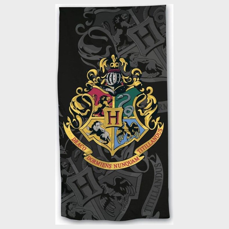 Harry Potter - Hndklde - Sort - 70 X 140 Cm