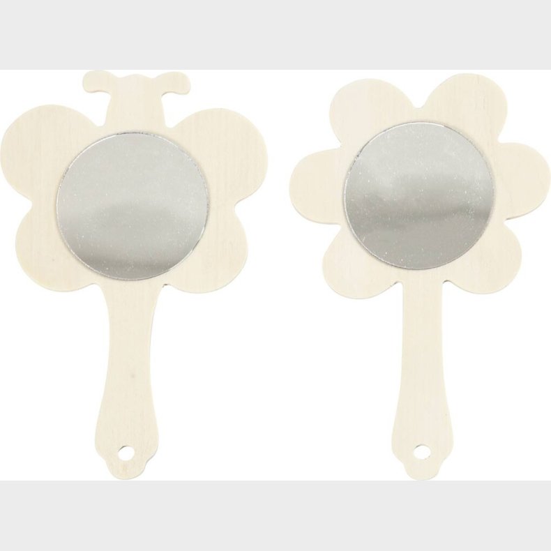 Hndspejle Til Brn - Sommerfugl Og Blomst - Diy - 2 Stk