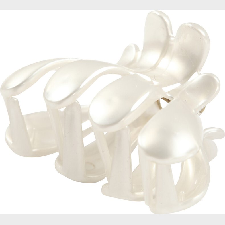 Hrklemmer I Perlemor - Hvid - 2 Stk