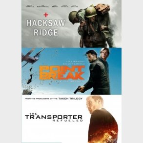 Hacksaw Ridge // Point Break // The Transporter Refueled - DVD - Film