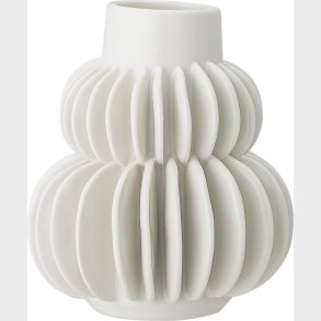 Bloomingville - Halfdan Vase - Hvid - Stentj - H 14 Cm
