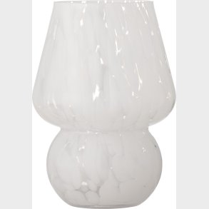 Bloomingville - Halim Vase - Hvid - Glas - H 18,5 Cm
