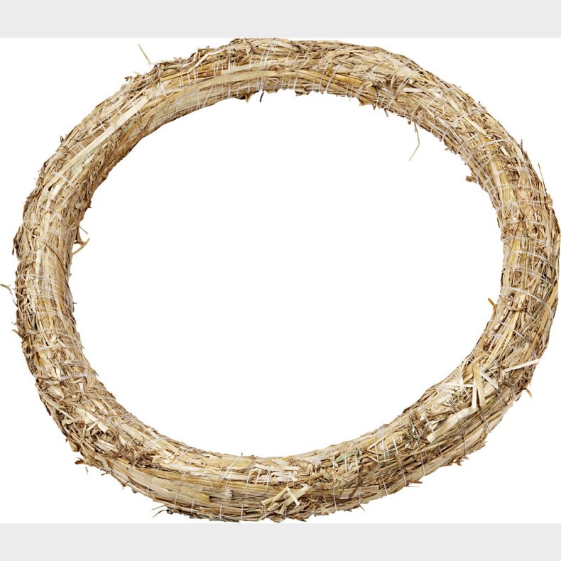 Halmkrans -  35 Cm - Tykkelse 3 Cm - 1 Stk.