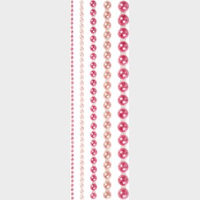 Halvperler - Selvklbende - Pink - Str. 2-8 Mm - 140 Stk.