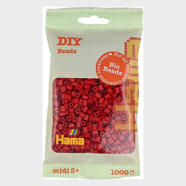 Hama Bio Midi Perler - Mrkerd - 1.000 Perler - 190-22