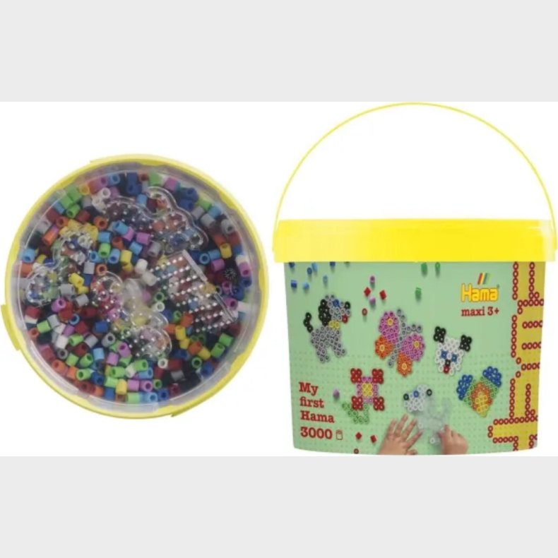 Hama Maxi Perlest - 3.000 Perler Og 4 Plader Btte - 8806