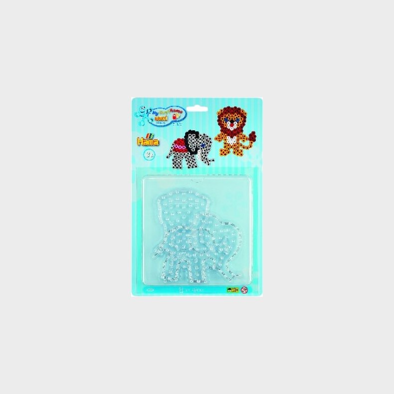 Hama Maxi Perleplader - Lille Elefant Og Lve - Transparent - 8107