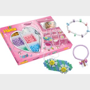 Hama Midi Perler - 2.400 Perler I Opbevaringsboks - Pink - 3707