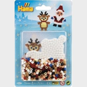Hama Midi Perlest - Nisse Og Rensdyr - 4117