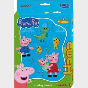 Hama Midi Perler - Gurli Gris Og Lillesster Perlest - 2.000 Perler