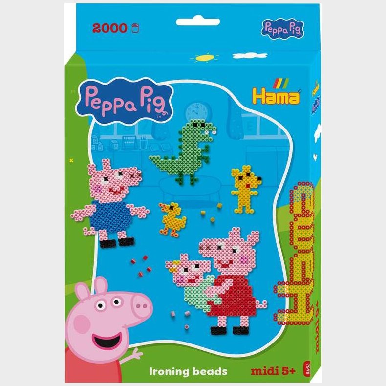 Hama Midi Perler - Gurli Gris Og Lillesster Perlest - 2.000 Perler