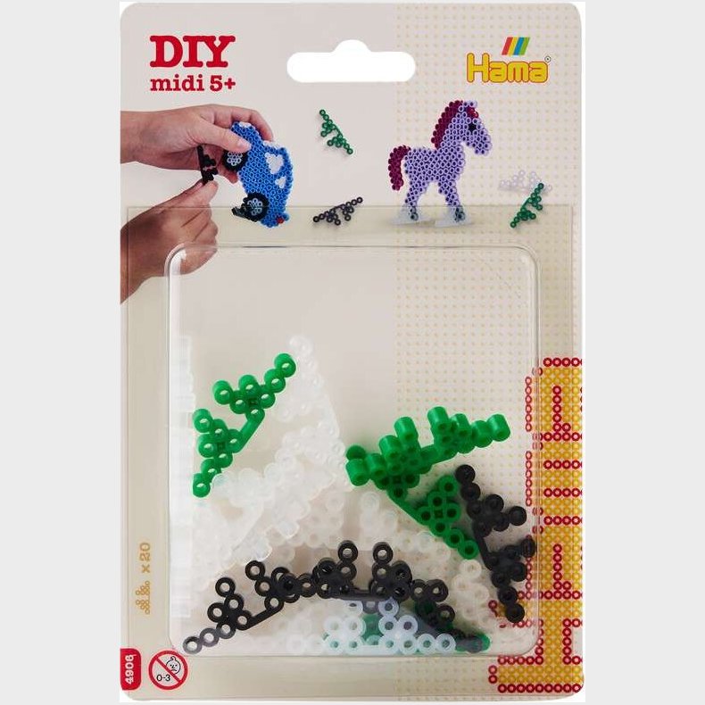 Hama Midi Perlefdder - 20 Stk - Forskellige Farver - 4906