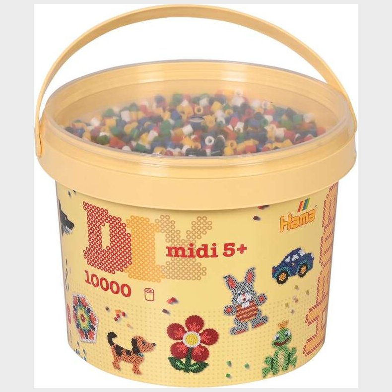 Hama Midi Perler - 10.000 Stk. I Spand - Mix 66 - 180-66