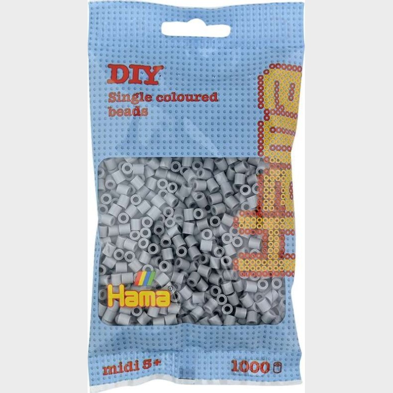 Hama Midi Perler - Gr� - 1.000 Stk - 207-17