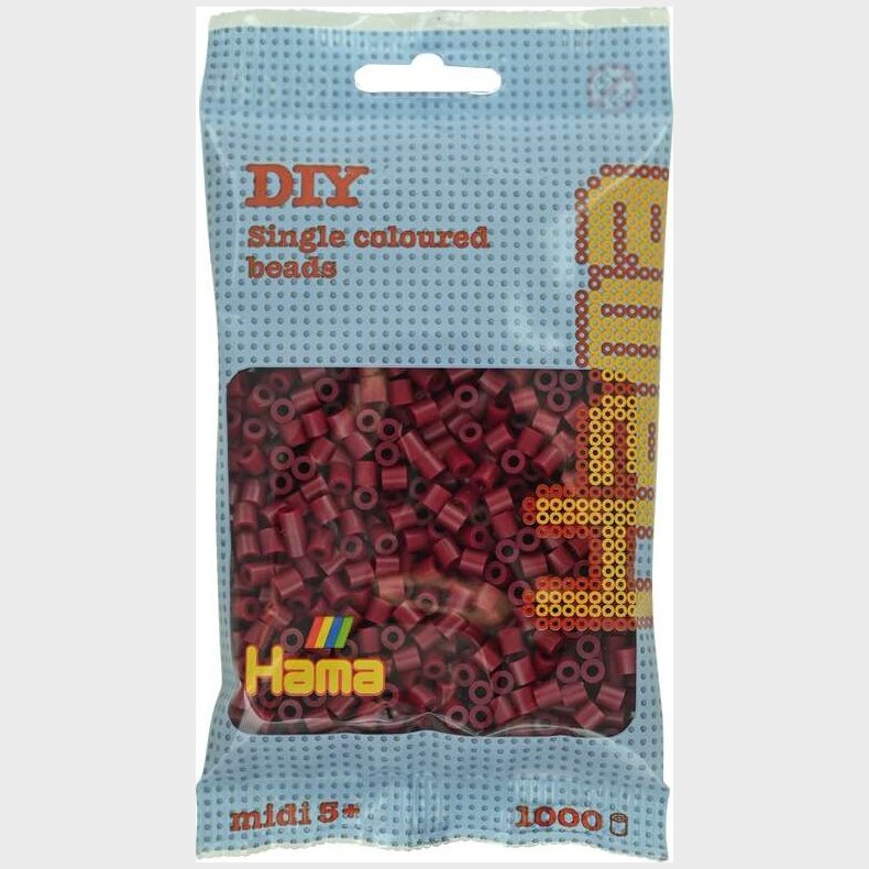 Hama Midi Perler - Mrk Kirsebr - 1000 Stk. - 207-118
