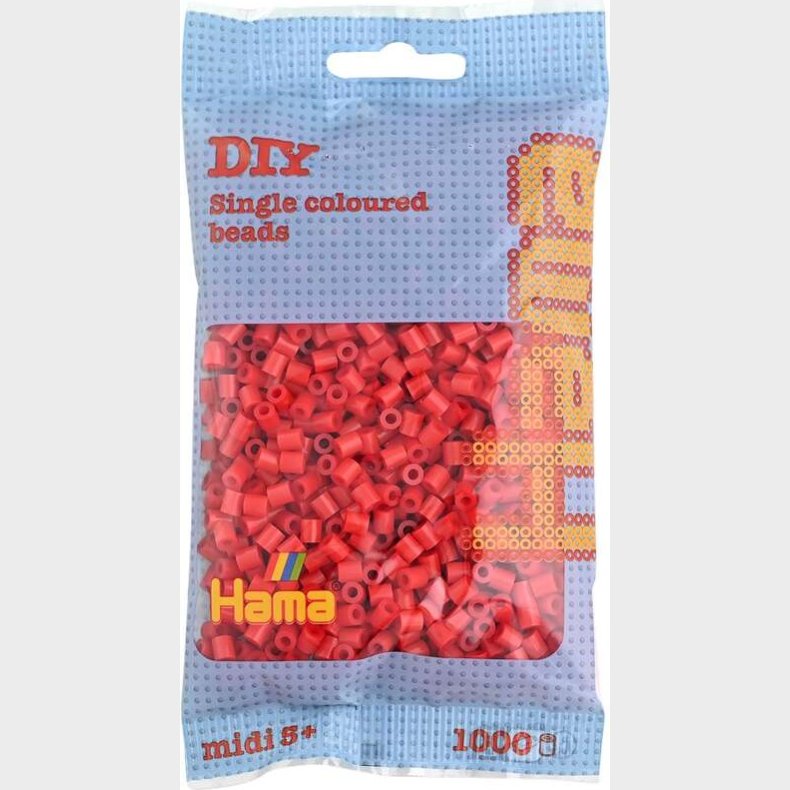 Hama Midi Perler - R�d - 1.000 Stk - 207-05