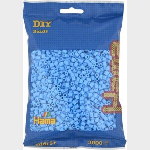 Hama Midi Perler - Pastel Bl� - 3000 Stk. - 201-46