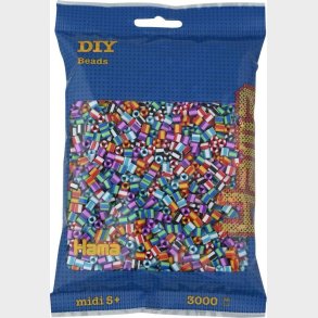 Hama Midi Perler - Stribet Mix 90 - 3.000 Stk. - 201-90