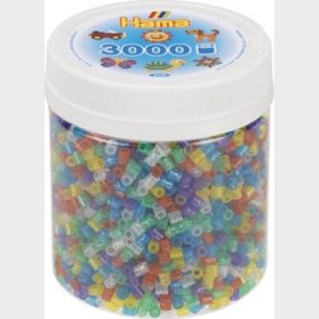 Hama Midi Perler - 3.000 Stk. - Transparent Glitter Mix - 209-54