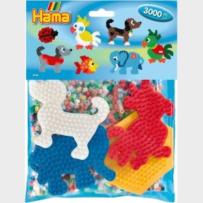 Hama Midi Perler - Perles�t Med 3.000 Perler - Bl� - 4416