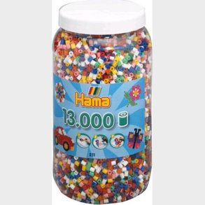 Hama Midi Perler - Mix 00 - 13.000 Perler I 10 Farver - 211-00