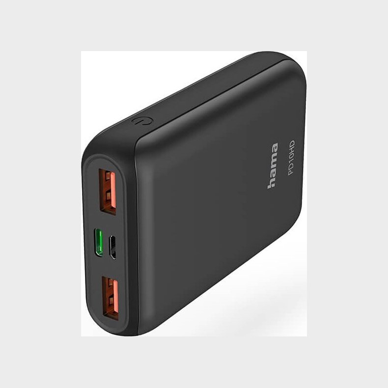 Hama Powerbank - Pd10-hd 10000 Mah - 2 Usb-a + Usb-c