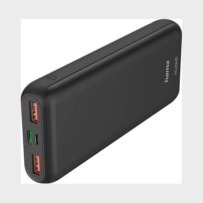 Hama Powerbank - Pd20-hd 20000 Mah - 2 Usb-a + Usb-c